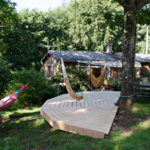 Terrasse douglas demi-cercle