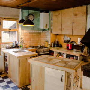 Cuisine avec ilôt déplaçable